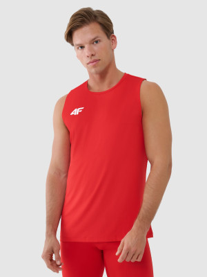 4F Tank top treningowy szybkoschnący męski - czerwony