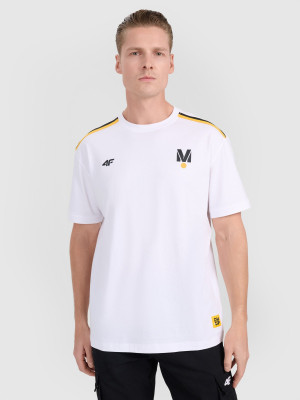 4F T-shirt regular z nadrukiem uniseks 4F x Drift Masters - biały