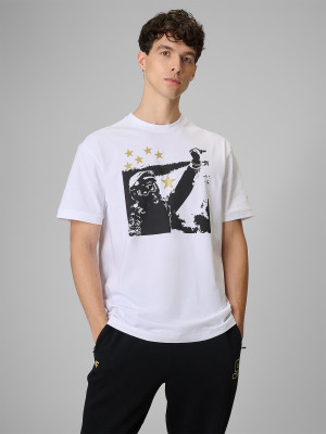4F T-shirt regular z nadrukiem uniseks 4F x Bartosz Zmarzlik - biały