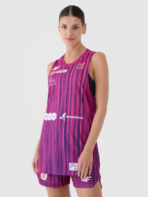4F Koszulka meczowa replika wyjazdowa z sezonu 2024/25 damska 4F x KS Basket 25 Bydgoszcz - multikolor