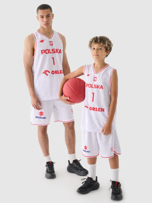 4F Koszulka reprezentacyjna dziecięca 4F x PZKOSZ 2024 - SOCHAN - biała