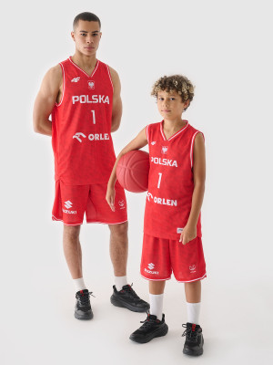 4F Koszulka reprezentacyjna dziecięca 4F x PZKOSZ 2024 - SOCHAN - czerwona