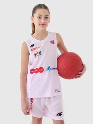 4F Koszulka meczowa replika domowa z sezonu 2024/25 dziecięca 4F x KS Basket 25 Bydgoszcz - multikolor