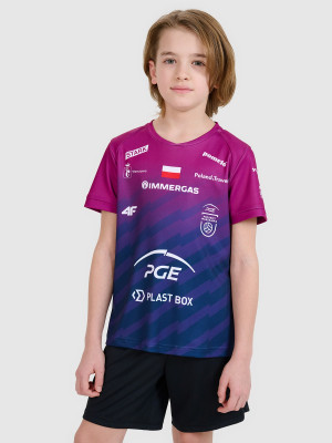 4F Koszulka meczowa replika wyjazdowa Liga Mistrzów CEV z sezonu 2024/2025 dziecięca 4F x Projekt Warszawa - multikolor