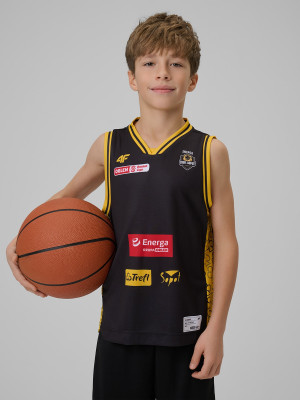 4F Koszulka meczowa replika wyjazdowa z sezonu 2025/26 dziecięca 4F x Trefl Sopot - czarna
