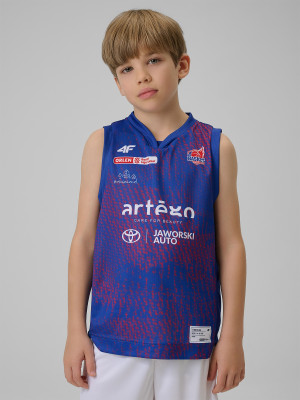 4F Koszulka meczowa replika wyjazdowa z sezonu 2025/26 dziecięca 4F x KS Basket 25 Bydgoszcz - granatowa