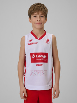 4F Koszulka meczowa replika domowa z sezonu 2025/26 dziecięca 4F x Czarni Słupsk - biała