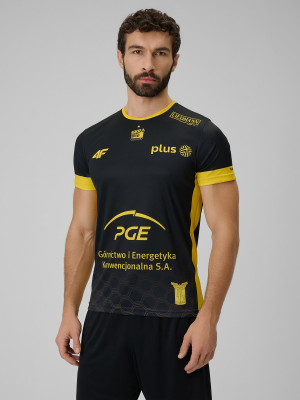 4F Koszulka meczowa replika wyjazdowa z sezonu 2025/26 męska 4F x Skra Bełchatów - czarna