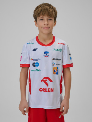 4F Koszulka meczowa replika domowa z sezonu 2025-26 dziecięca 4F x ZAKSA Kędzierzyn-Koźle - biała