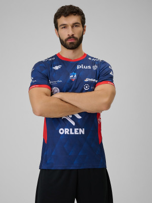4F Koszulka meczowa replika wyjazdowa z sezonu 2025/26 męska 4F x ZAKSA Kędzierzyn-Koźle - granatowa
