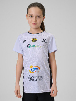 4F Koszulka meczowa replika domowa z sezonu 2025/26 dziecięca 4F x Sokół & Hagric Mogilno - biała