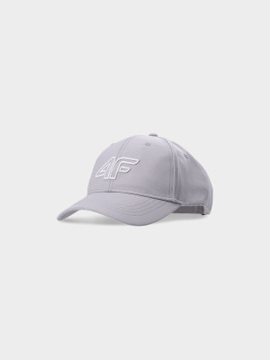 4F Czapka z daszkiem strapback uniseks - szara