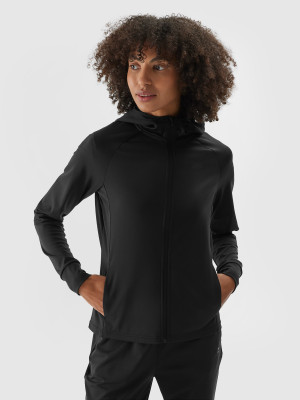 4F Bluza treningowa slim szybkoschnąca damska - czarna