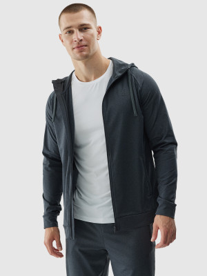 4F Bluza treningowa regular szybkoschnąca męska - szara