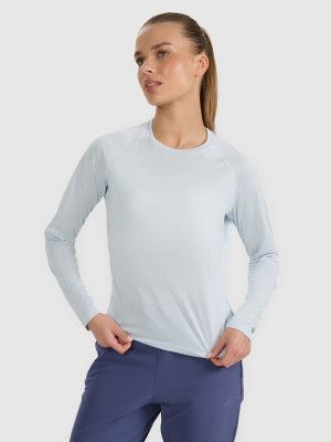4F Longsleeve do biegania w terenie szybkoschnący damski - niebieski