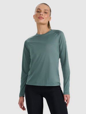 4F Longsleeve do biegania w terenie szybkoschnący damski - turkusowy