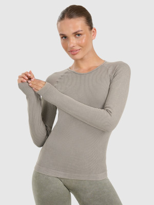 4F Longsleeve slim do jogi i pilatesu szybkoschnący damski - zielony