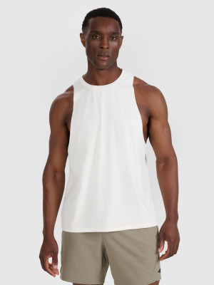 4F Tank top treningowy szybkoschnący męski - biały
