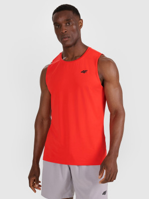 4F Tank top treningowy szybkoschnący męski - czerwony