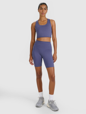 4F Legginsy kolarki treningowe damskie - granatowe