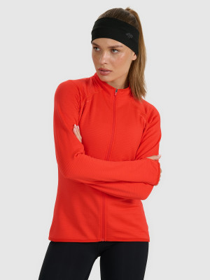 4F Bluza do biegania regular szybkoschnąca damska - czerwona