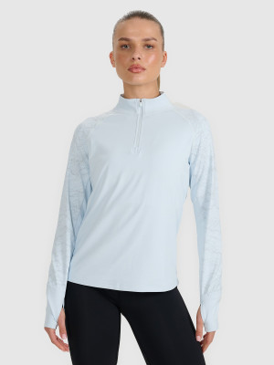 4F Bluza do biegania regular szybkoschnąca damska - niebieska