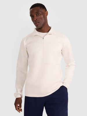 4F Bluza treningowa regular szybkoschnąca męska - biała