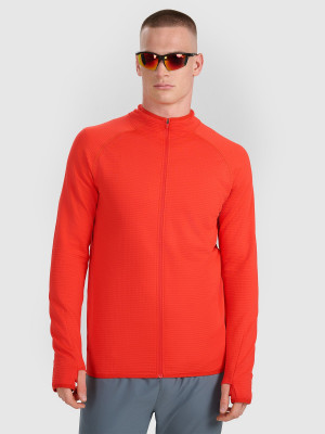 4F Bluza do biegania regular szybkoschnąca męska - czerwona
