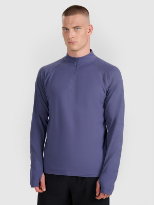 4F Bluza do biegania regular szybkoschnąca męska - granatowa
