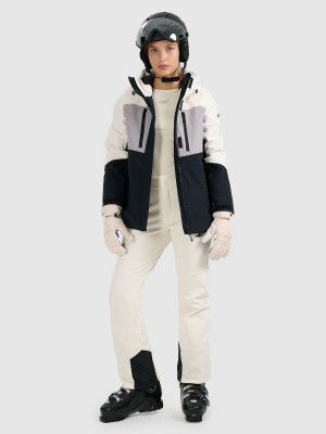 4F Spodnie narciarskie softshell membrana 10000 damskie - beżowe