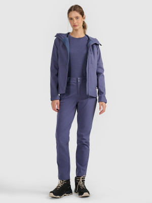 4F Pantaloni de trekking softshell membrana 10000 pentru femei - bleumarin