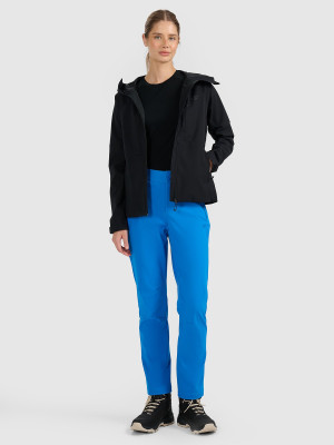 4F Pantaloni de trekking softshell membrana 10000 pentru femei - albaștri