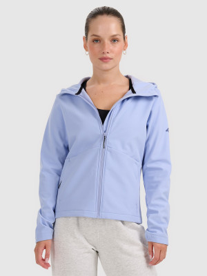 4F Kurtka softshell wiatroodporna membrana 5000 damska - niebieska