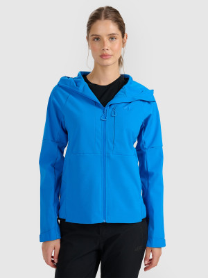 4F Kurtka softshell wiatroodporna membrana 10000 damska - niebieska