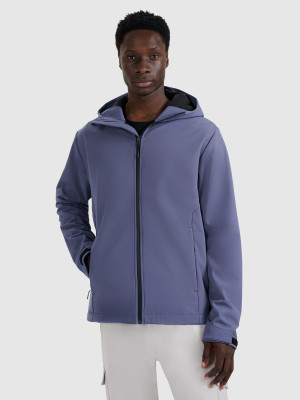 4F Kurtka softshell wiatroodporna membrana 5000 męska - granatowa