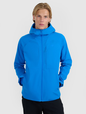 4F Kurtka softshell wiatroodporna membrana 10000 męska - niebieska