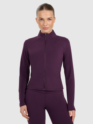 4F Bluza rozpinana bez kaptura damska - fioletowa