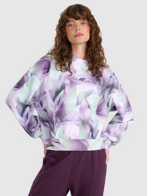 4F Bluză de trening fără fermoar și glugă pentru femei - multicolor