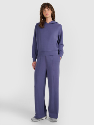 4F Pantaloni de trening cu craci largi cu modal pentru femei - bleumarin