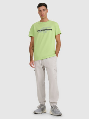 4F Spodnie casual cargo męskie - szare