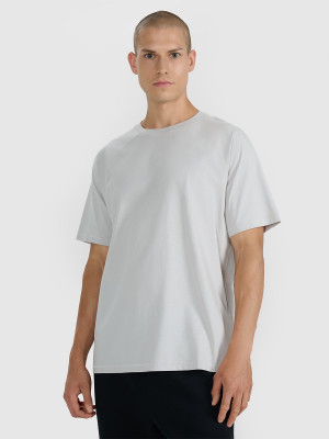 4F T-shirt oversize gładki męski - szary