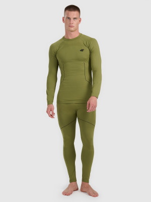 4F Bielizna termoaktywna bezszwowa (dół) męska - khaki