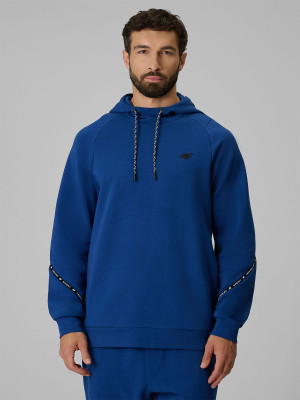 4F Bluza dresowa regular z kapturem męska - granatowa
