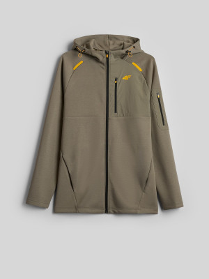 4F Bluza regular z kapturem męska - khaki