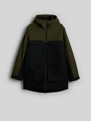 4F Płaszcz zimowy membrana 10000 męski - khaki