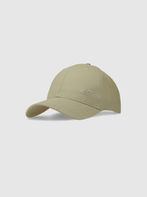4F Czapka z daszkiem strapback uniseks - beżowa