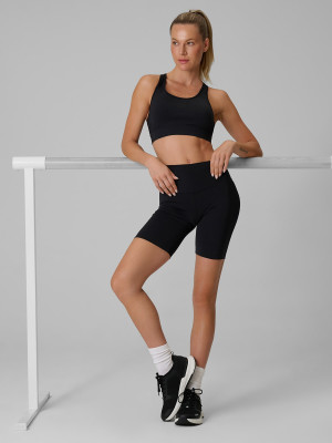 4F Legginsy kolarki treningowe damskie - czarne
