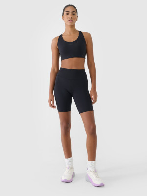 4F Legginsy kolarki treningowe damskie - czarne