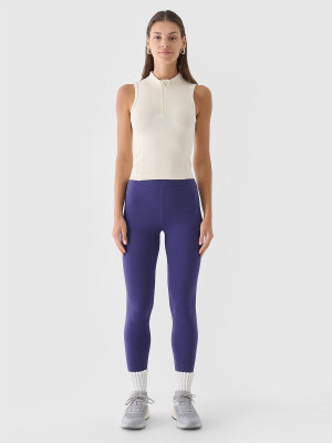 4F Legginsy dzianinowe damskie - granatowe