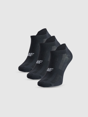 4F Skarpetki treningowe przed kostkę (3-pack) damskie - czarne